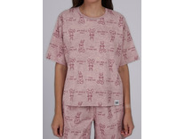 Пижама женская, футболка и шорты LP25-1148/ 1 Сахарная вата / Clever