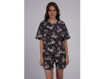 Пижама женская, футболка и шорты LP25-1148/ 4 Сахарная вата / Clever