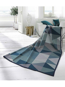 Плед 787415 Kaleidoscope blue хлопковая байка 150*200 / Biederlack Плед 787415 Kaleidoscope blue хлопковая байка 150*200 / Biederlack