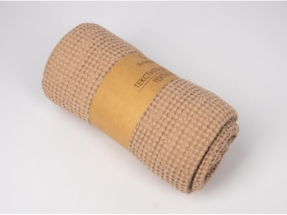 Плед 23С70-ШР Зефир бежевый льняной 130*200 / Белорусский лен Плед 23С70-ШР Зефир бежевый льняной 130*200 / Белорусский лен