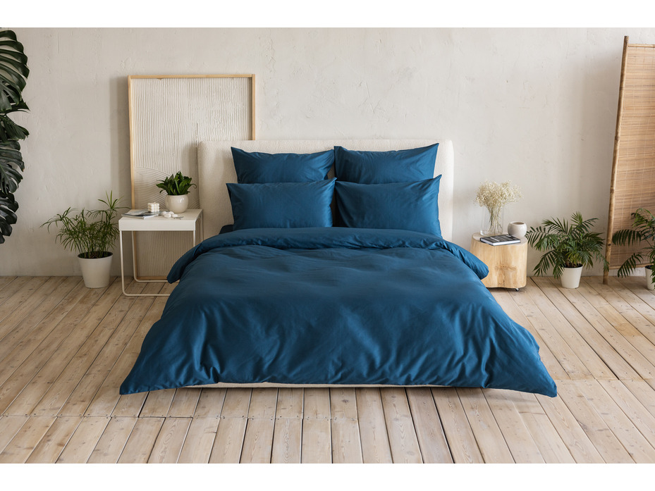 Пододеяльник 213KL-026 звездный сатин однотонный 160*220 / Tia