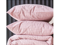 Пододеяльник 143YD-63 Розовый тонкая клетка уваренный хлопок 160*220 / Tia Пододеяльник 143YD-63 Розовый тонкая клетка уваренный хлопок 160*220 / Tia