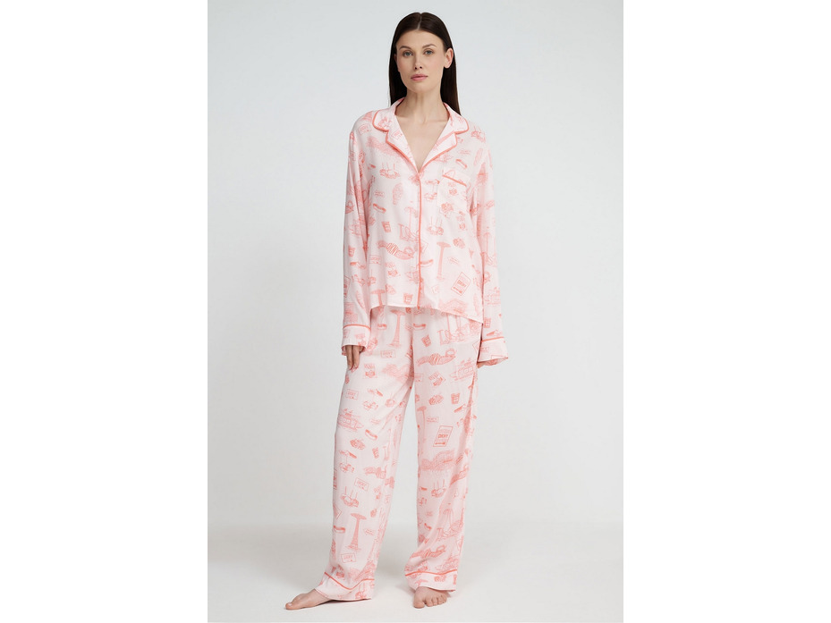 Пижама женская, рубашка и брюки YI90003 Coney island wonder / DKNY Пижама женская, рубашка и брюки YI90003 Coney island wonder / DKNY