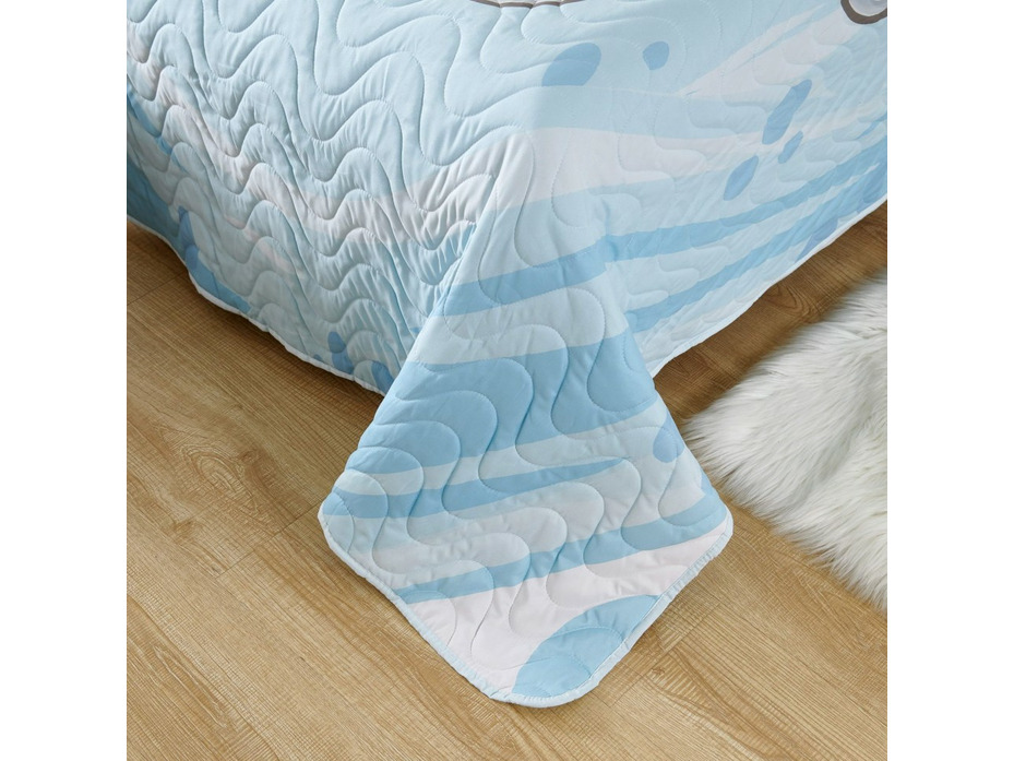 Покрывало с наволочкой детское Sunny day №8 Кошка хлопковое 120*200, 50*70 (1 шт) / Sofi de Marko