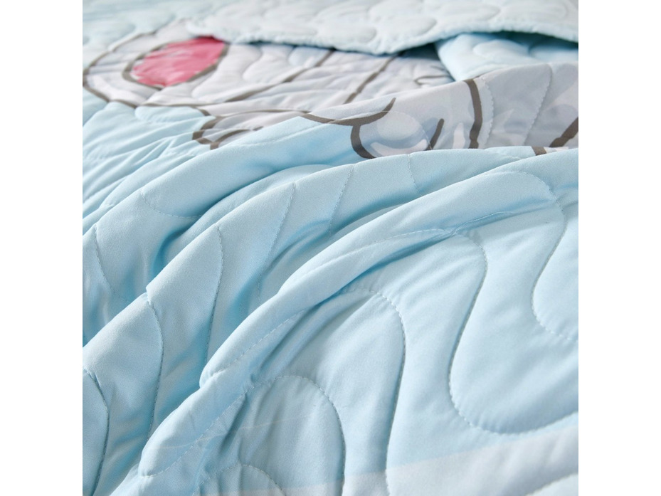 Покрывало с наволочкой детское Sunny day №8 Кошка хлопковое 120*200, 50*70 (1 шт) / Sofi de Marko