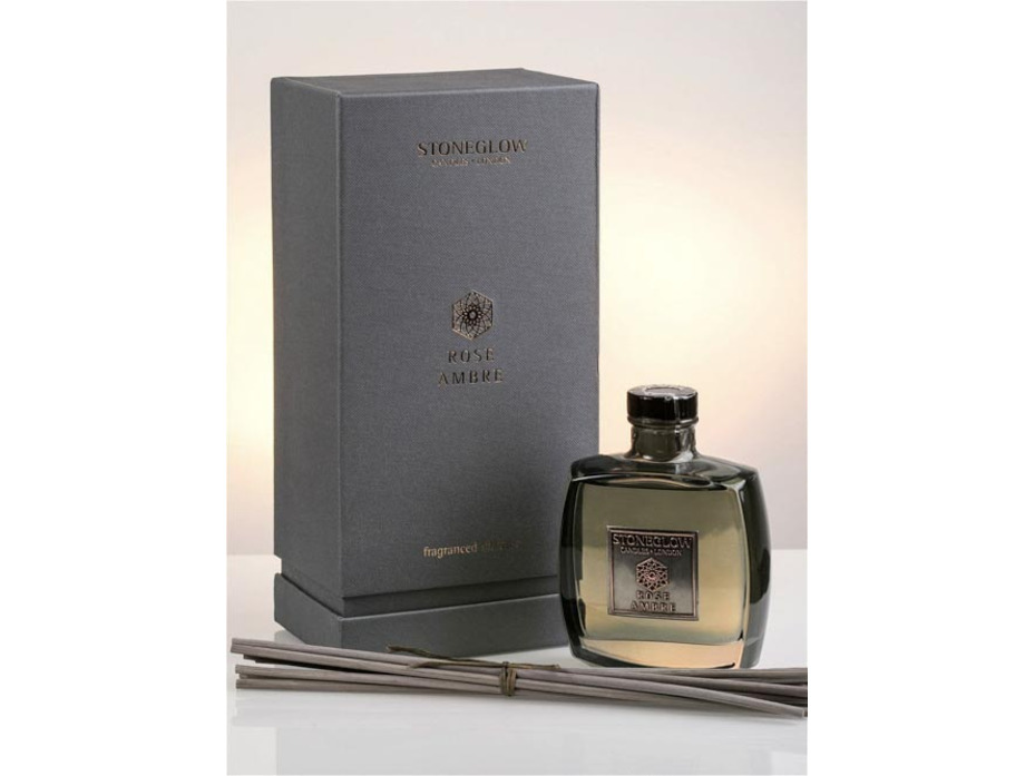 Роза и амбра / Диффузор с палочками 200 мл / StoneGlow