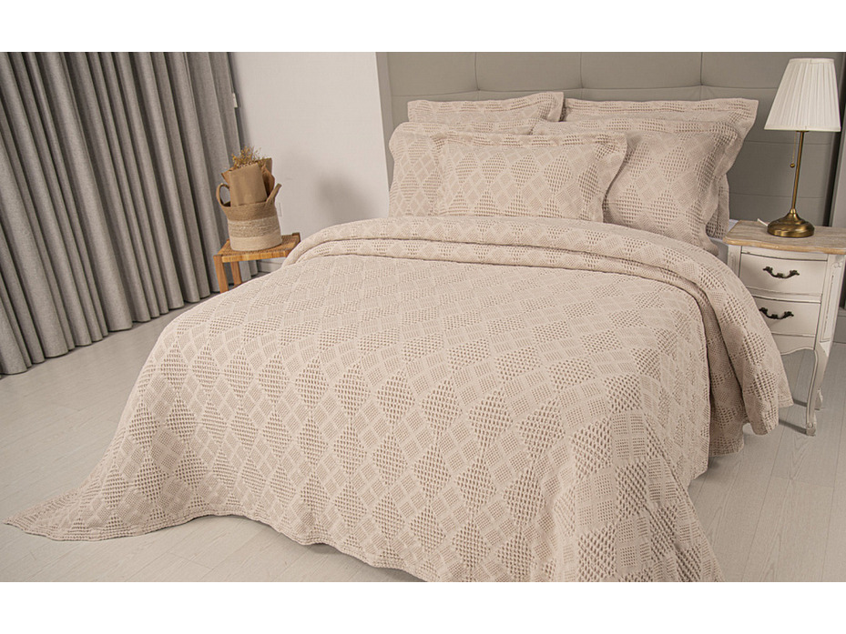 Покрывало с наволочками Sevilla жаккардовое 240*260, 50*70 (2 шт) / Tivolyo Home