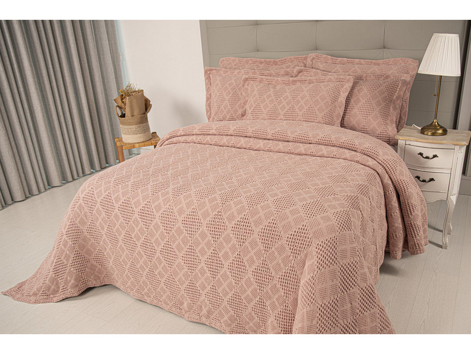 Покрывало с наволочками Sevilla жаккардовое 240*260, 50*70 (2 шт) / Tivolyo Home