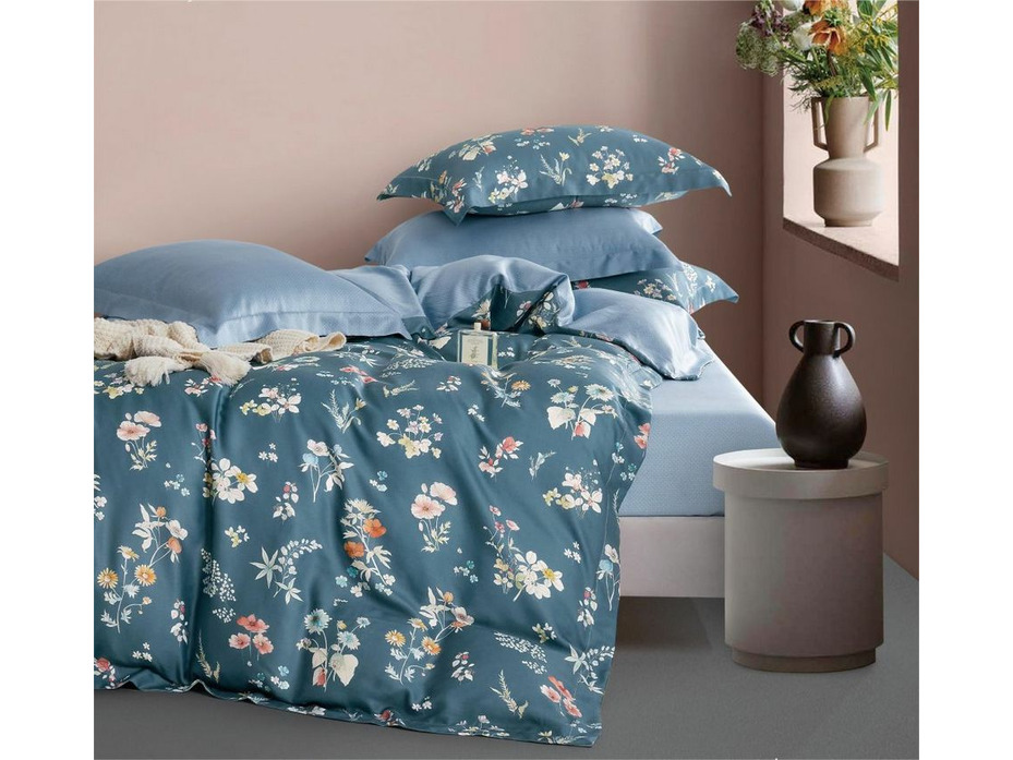 Постельное белье с простыней на резинке 1962-6/160 (т40) тенсель Евро / Asabella Постельное белье с простыней на резинке 1962-6/160 (т40) тенсель Евро / Asabella