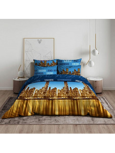 Постельное белье 3698 (20) Ночной город бязь Евро сп / Василиса