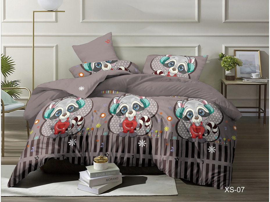 Постельное белье 07 XS поплин 1,5 сп / Спать Пора