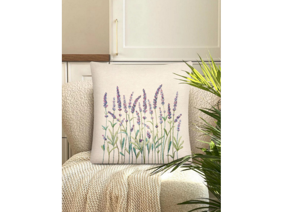 Наволочка декоративная 2412714 Даника Лаванда гобелен 45*45 / Le Gobelin