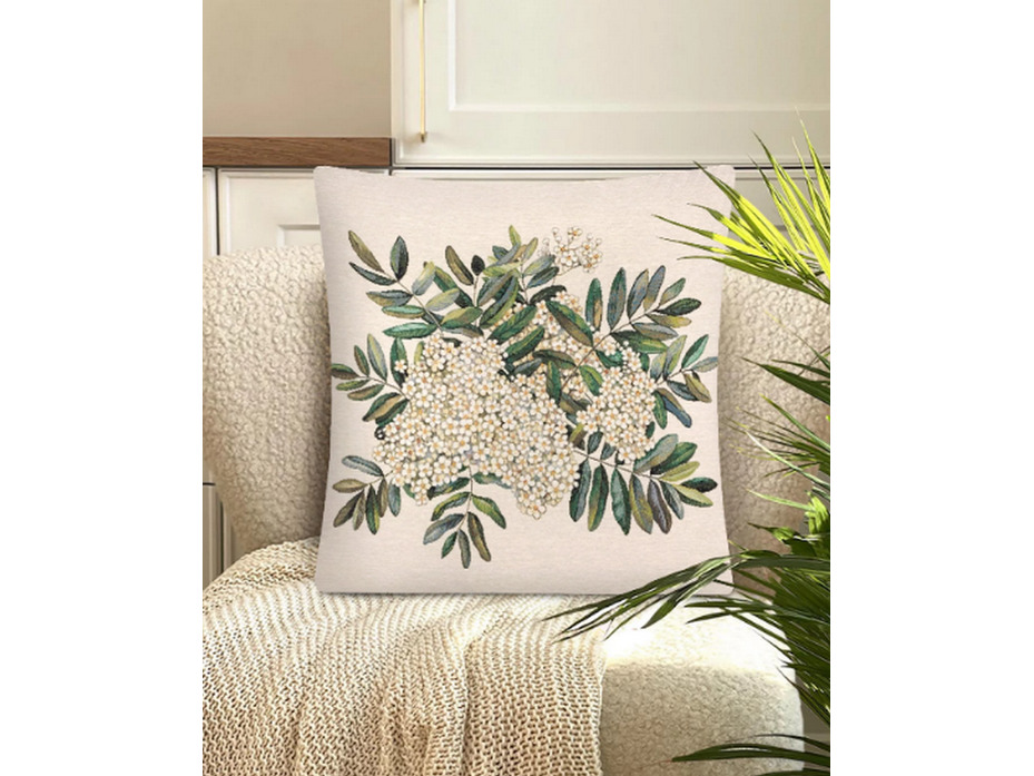 Наволочка декоративная 2413280 Рябина в центре гобелен 45*45 / Le Gobelin