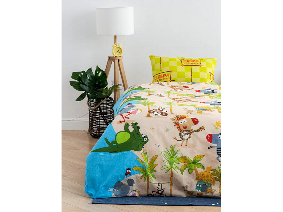 Постельное белье 10160 (17) Зебра в клеточку бязь 1,5 сп / Василиса