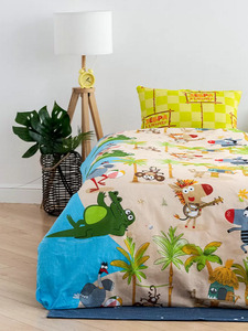 Постельное белье 10160 (17) Зебра в клеточку бязь 1,5 сп / Василиса