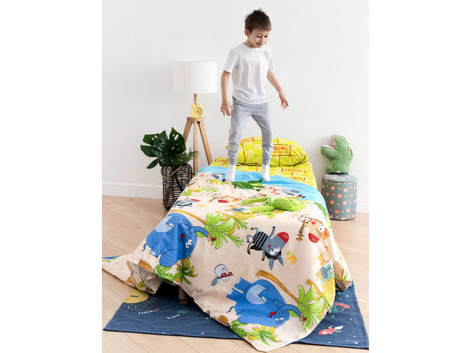 Постельное белье 10160 (17) Зебра в клеточку бязь 1,5 сп / Василиса