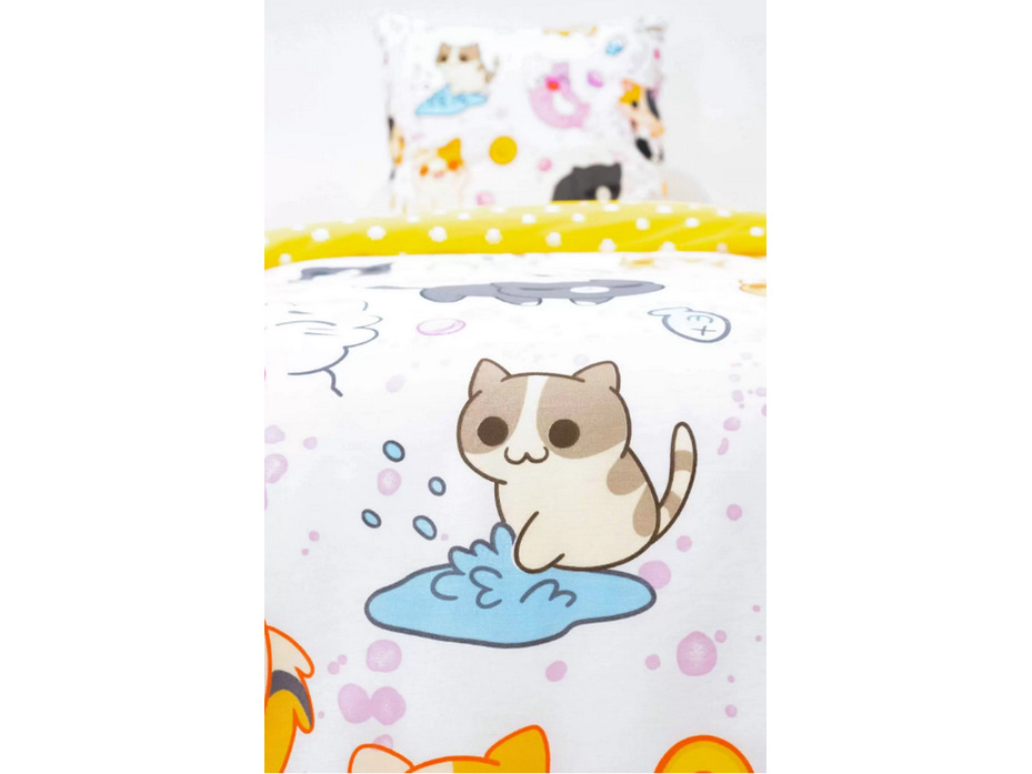 Постельное белье 71074 (17) Только для котиков поплин 1,5 сп / Василиса