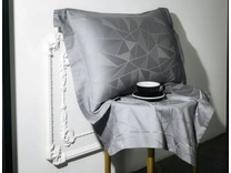 Постельное белье с одеялом 1645-OMP Серый сатин жаккард / Asabella