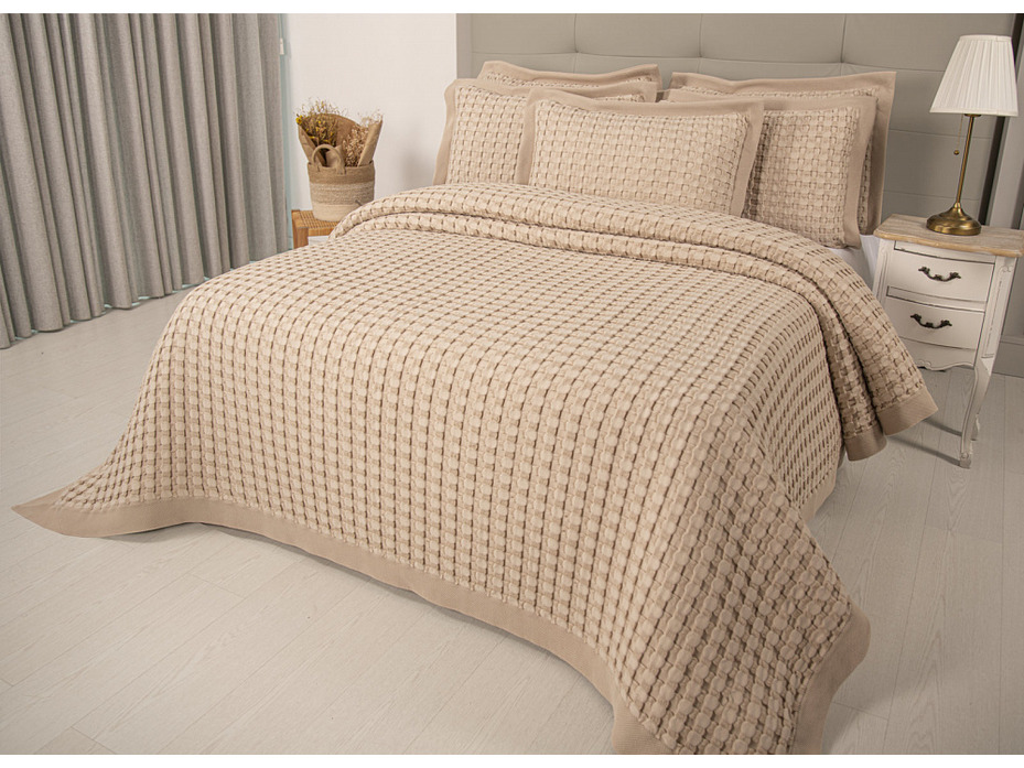 Покрывало с наволочками Ramada вефельное 240*260, 50*70 (2 шт) / Tivolyo Home Покрывало с наволочками Ramada вефельное 240*260, 50*70 (2 шт) / Tivolyo Home