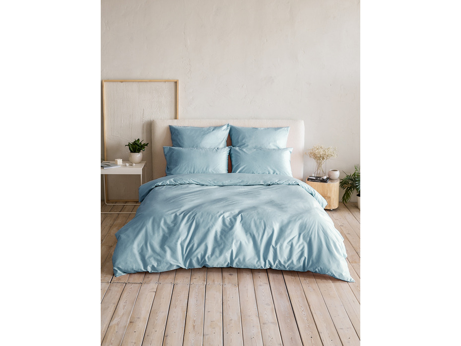 Пододеяльник 213KL-15-4005 ярко-голубой сатин однотонный 200*220 / Tia