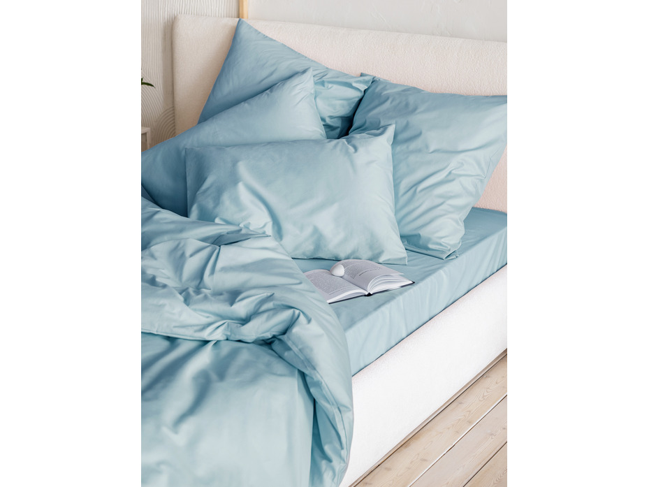 Пододеяльник 213KL-15-4005 ярко-голубой сатин однотонный 200*220 / Tia