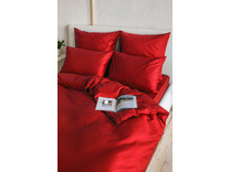 Пододеяльник 213KL-664 красный сатин однотонный 200*220 / Tia