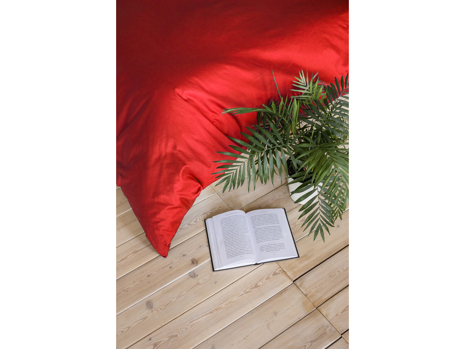 Пододеяльник 213KL-664 красный сатин однотонный 200*220 / Tia