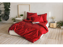 Пододеяльник 213KL-664 красный сатин однотонный 200*220 / Tia