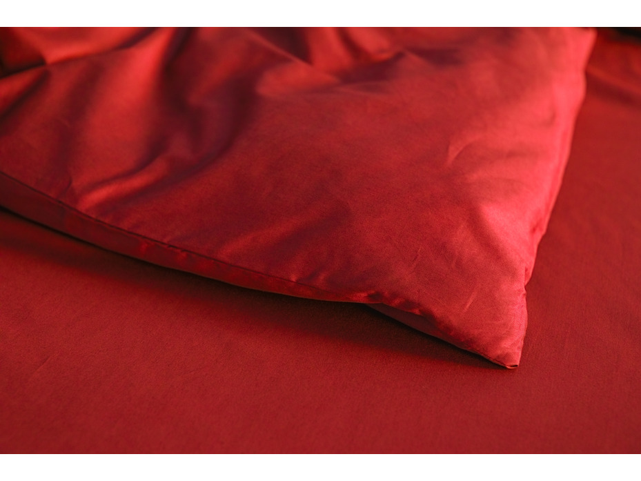 Пододеяльник 213KL-664 красный сатин однотонный 200*220 / Tia