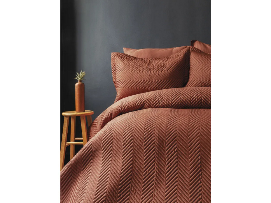 Покрывало с наволочкой Simply сатиновое 180*240, 50*70 / Issimo Home