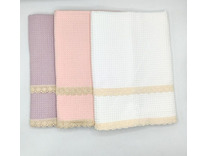 Полотенце 8506398 Вафельное с кружевом 70*140 / 7-я Полотенце 8506398 Вафельное с кружевом 70*140 / 7-я