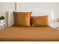 Простыня 213KL-949 горчица сатин однотонный 180*260 / Tia