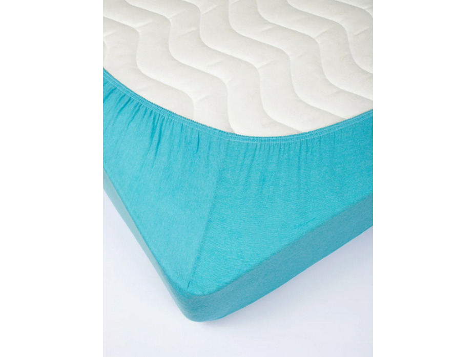 Простыня на резинке 10-9 Бирюховый трикотажная 160*200 / Tia Простыня на резинке 10-9 Бирюховый трикотажная 160*200 / Tia
