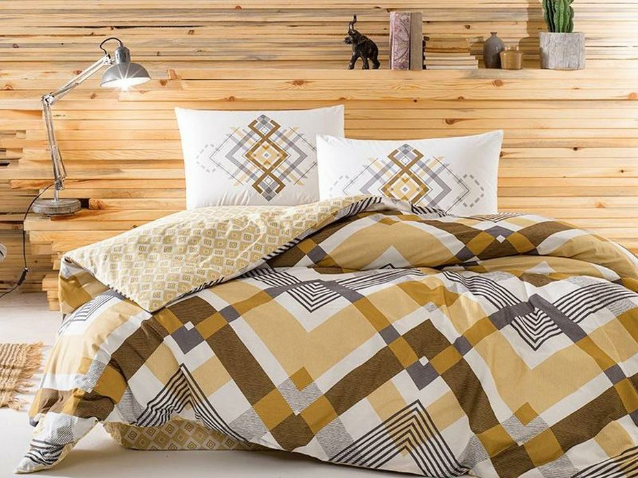 Постельное белье с простыней на резинке Optima ранфорс 1,5 сп / Tac Постельное белье с простыней на резинке Optima ранфорс 1,5 сп / Tac