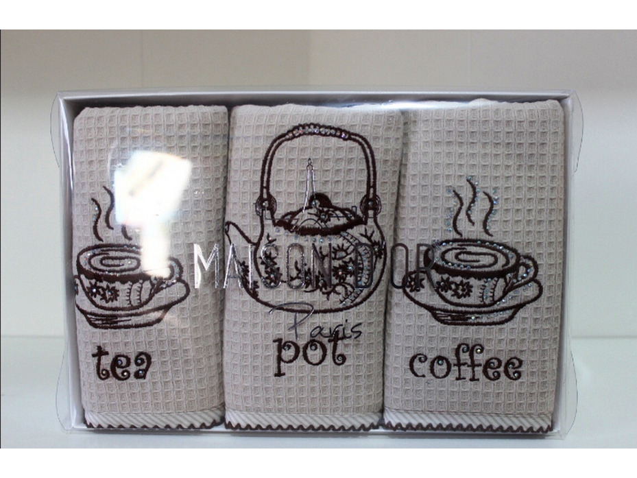 Набор полотенец Wafer Terry вафельные (40*70, 3 шт) / Maison Dor