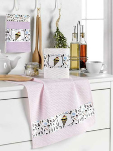 Набор полотенец 10871 Lux karizma вафельные на крючке (40*60, 2 шт) / Meteor