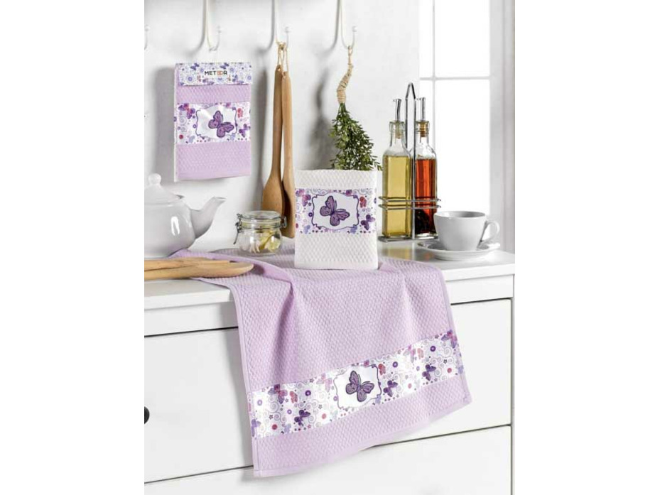 Набор полотенец 10871 Lux karizma вафельные на крючке (40*60, 2 шт) / Meteor