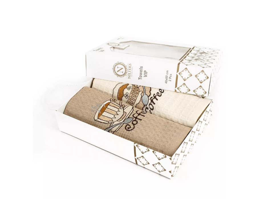 Набор полотенец HM 754 V12 Кофе махровые 40*60 (2 шт) / Karven