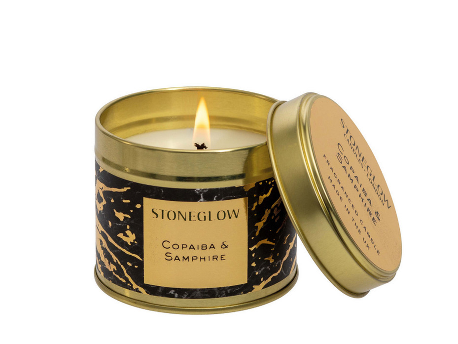 Копайба и самфир / Свеча в жестяной банке 135 гр / StoneGlow