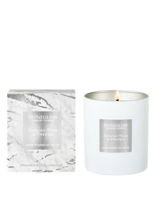 Английская груша и фрезия, Свеча в стеклянном стакане / Stoneglow