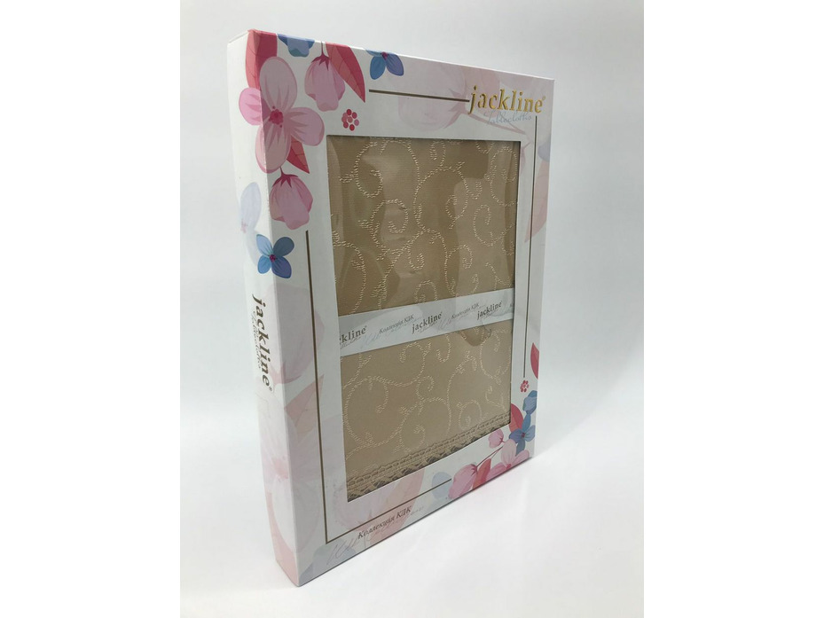 Скатерть Jackline жаккардовый рисунок с гипюром 140*180 / Activ