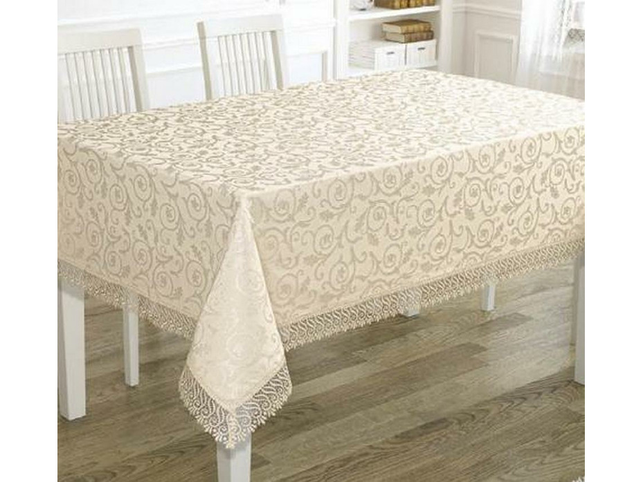 Скатерть Kdk с гипюром 140*180 / Karna Home Textile