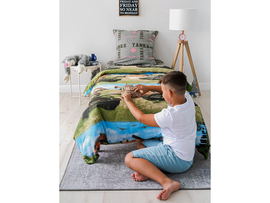 Постельное белье 5336 (24) Танки поплин 1,5 сп / Василиса