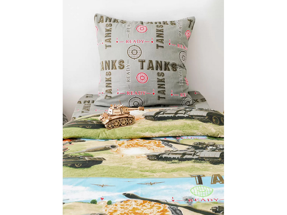 Постельное белье 5336 (24) Танки поплин 1,5 сп / Василиса