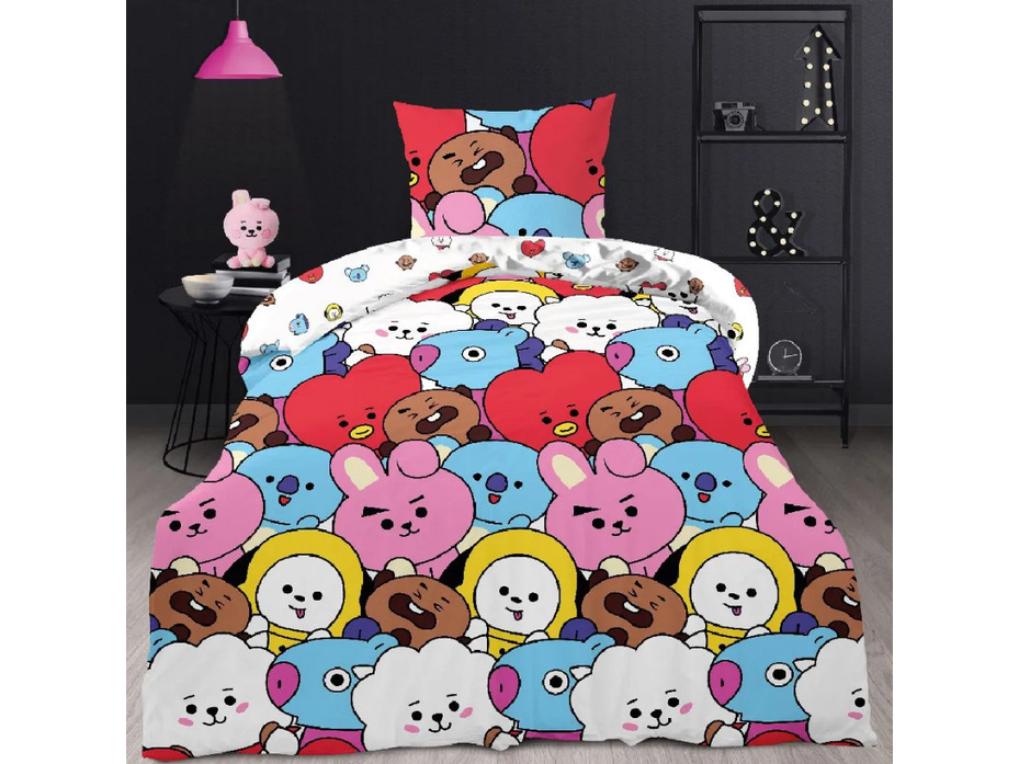 Постельное белье с простыней на резинке 20127 (24) Краш перкаль 1,5 сп / Василса