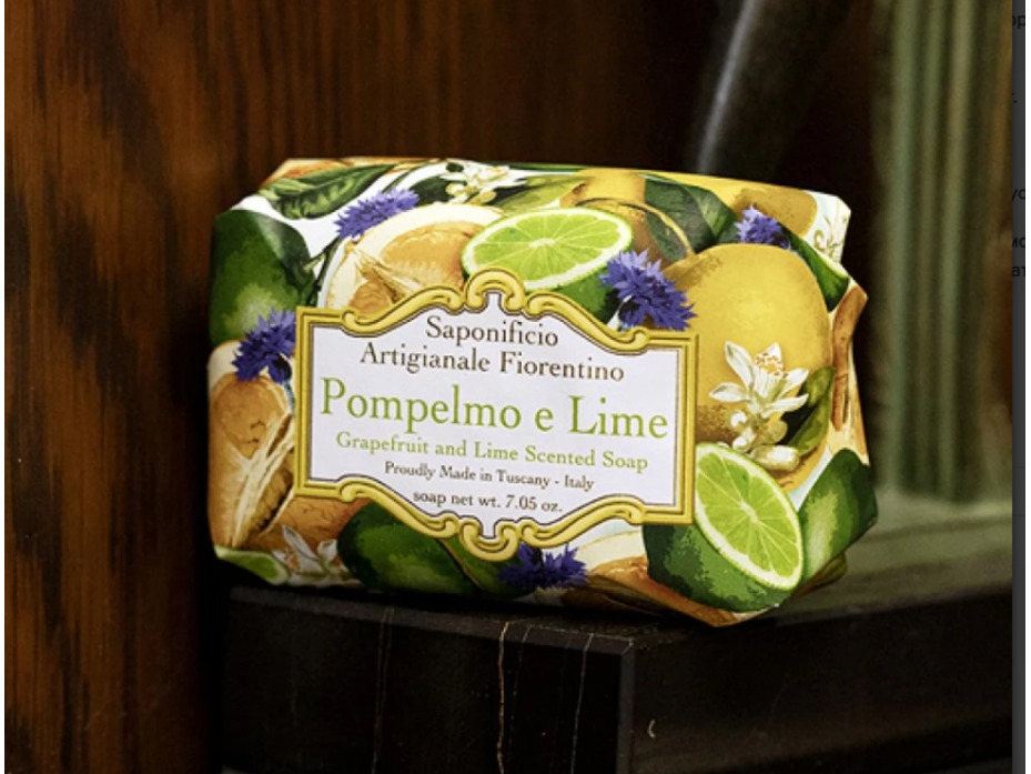 Мыло ES-55 Grapefruit and lime, Грейпфрут и лайм, 200 гр / Saponificio Artigianale