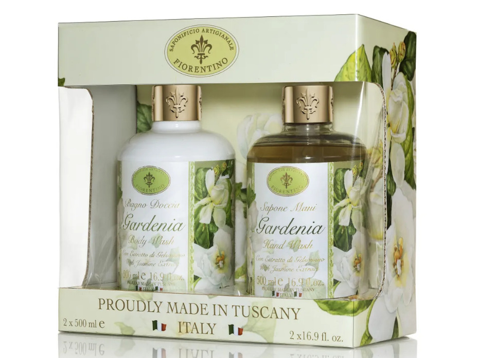 Набор подарочный STO2 Гардения, Гель для душа и мыло (500 мл, 2шт) / Saponificio Artigianale Fiorentino Набор подарочный STO2 Гардения, Гель для душа и мыло (500 мл, 2шт) / Saponificio Artigianale Fiorentino
