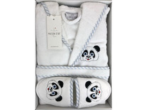 Халат детский с тапочками Luna велюровый с капюшоном / Maison Dor