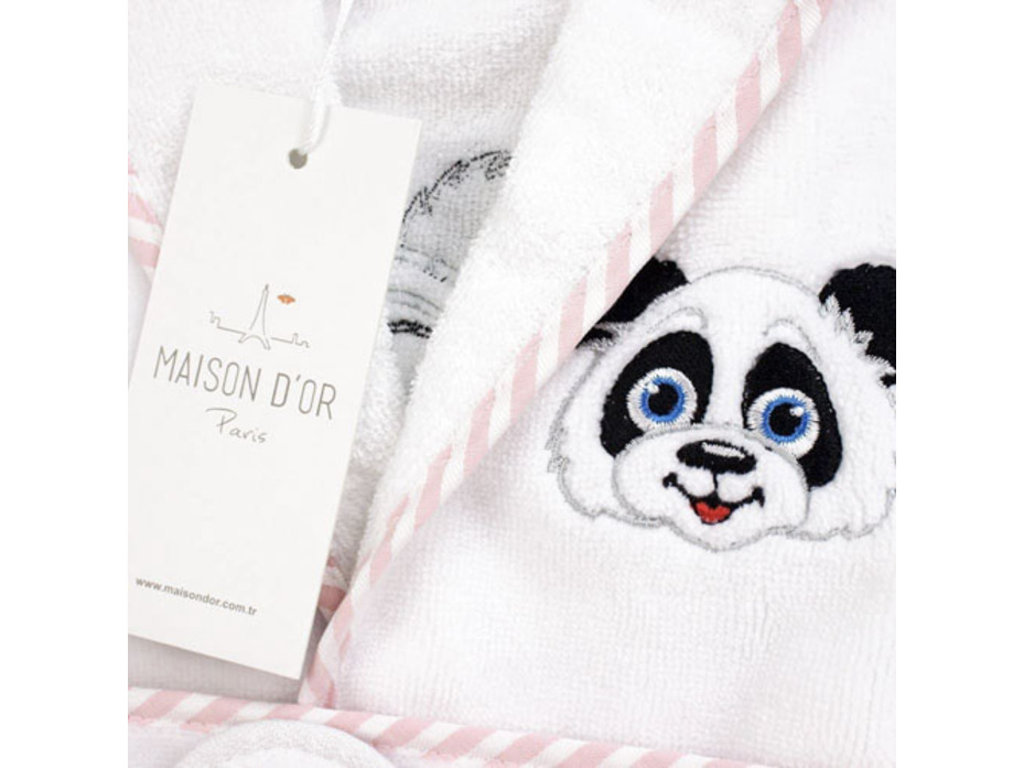 Халат детский с тапочками Luna велюровый с капюшоном / Maison Dor