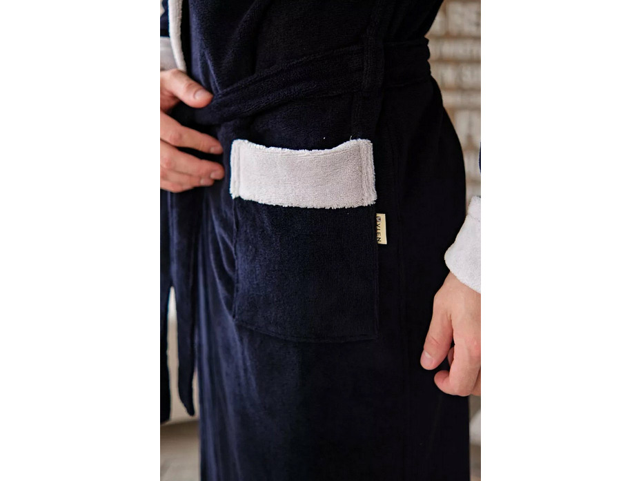 Халат мужской Aleandro бамбуковый с капюшоном / Vien